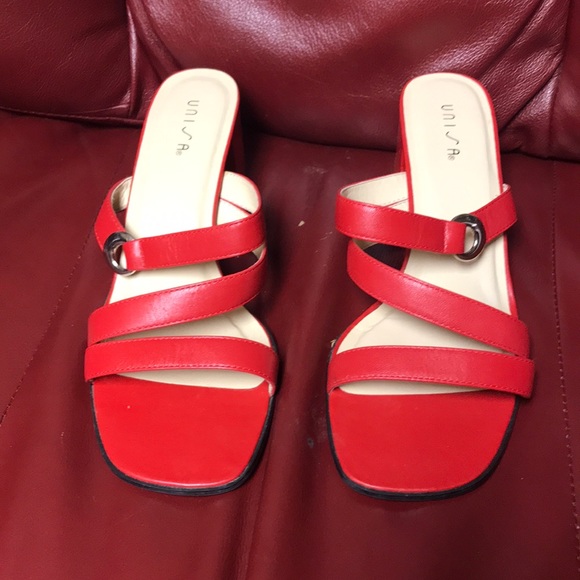 unisa red sandals